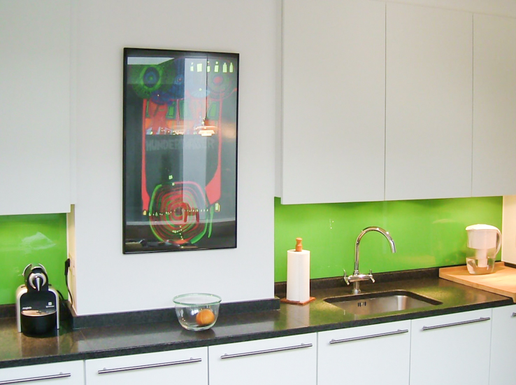 Küchenrückwand Glas / grün